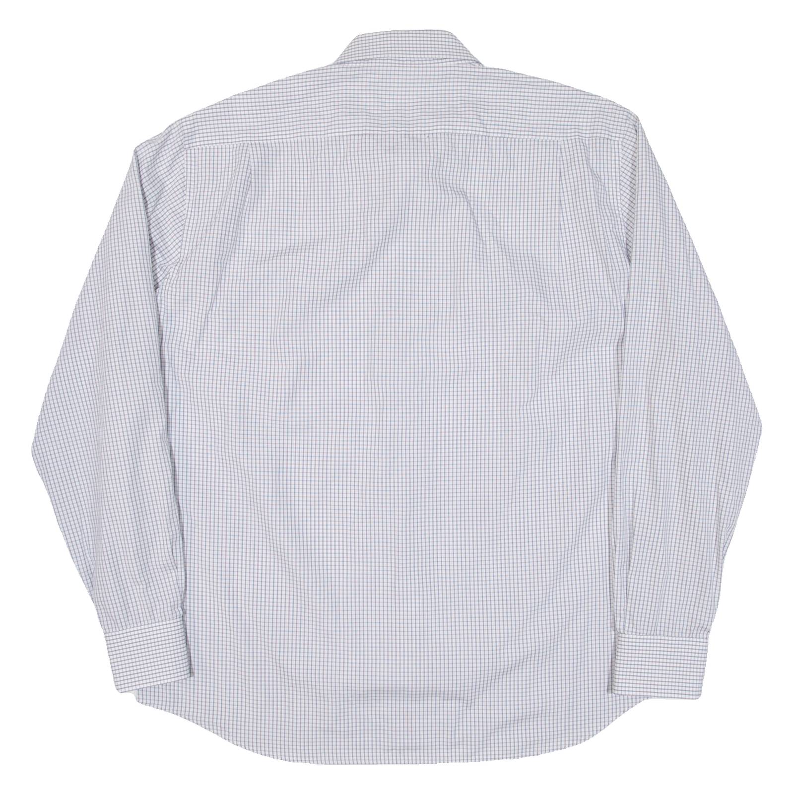 TOMMY HILFIGER Mens Shirt White Check Long Sleeve XL