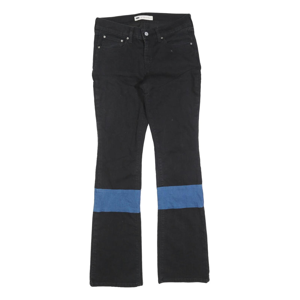 LEVI'S 515 Womens Relaxed Bootcut Denim Medium W30 L32 Black Blue Colourblock