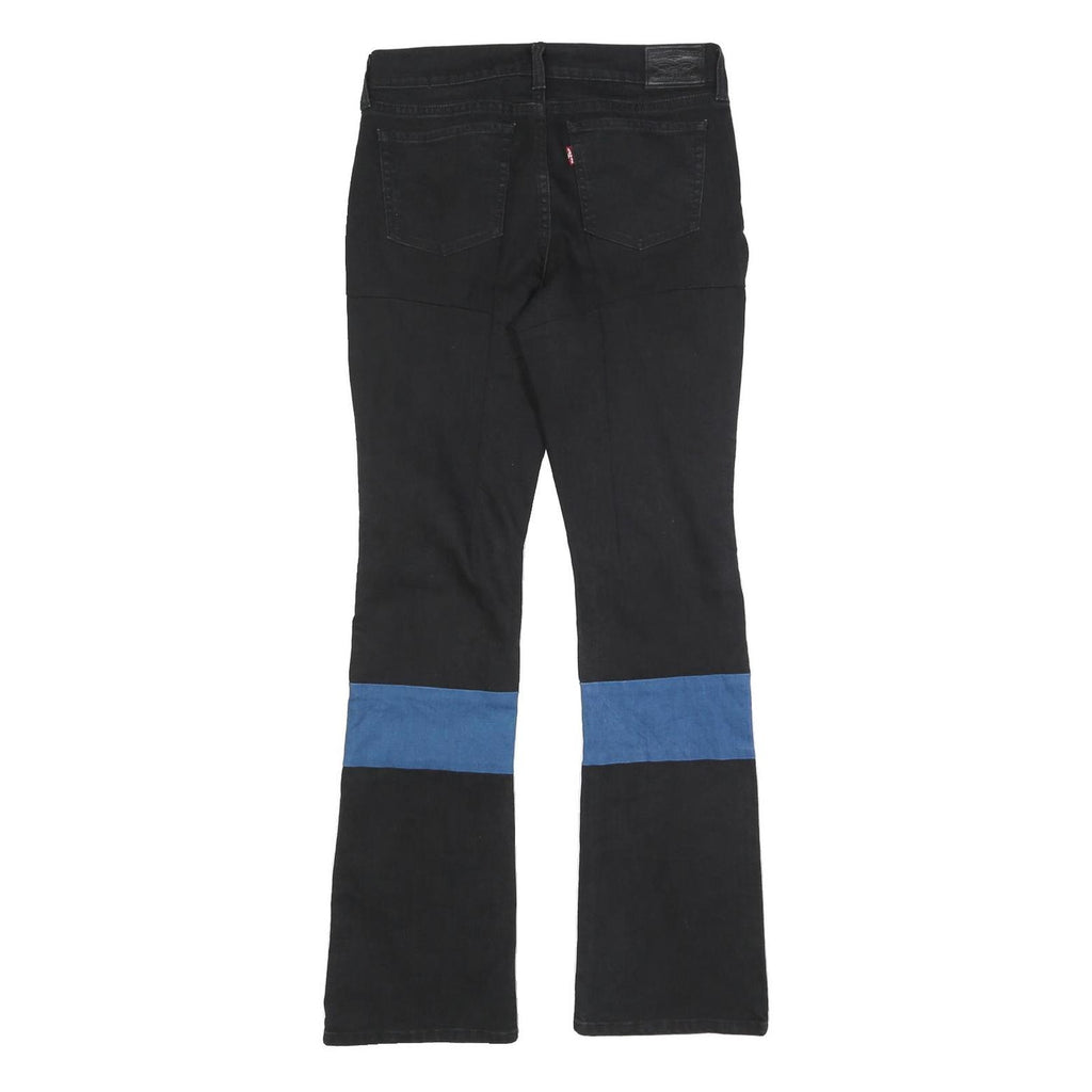 LEVI'S 515 Womens Relaxed Bootcut Denim Medium W30 L32 Black Blue Colourblock