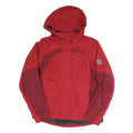 JACK WOLFSKIN Womens Red & Burgundy Outdoor Jacket UK 10 Polyester Blend Hooded