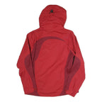 JACK WOLFSKIN Womens Red & Burgundy Outdoor Jacket UK 10 Polyester Blend Hooded