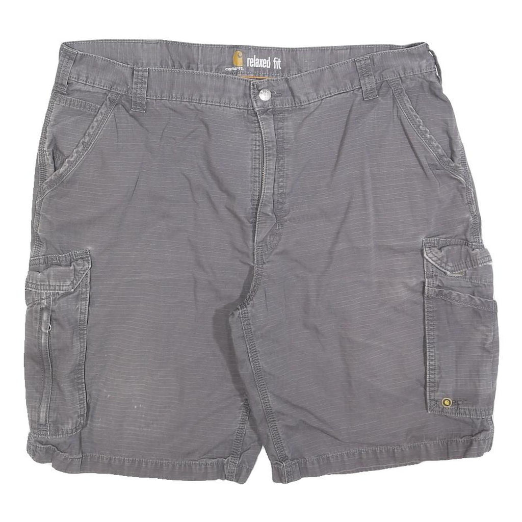 CARHARTT Mens Shorts Grey Cargo Relaxed Fit XL W42 Workwear Durable Cotton Blend