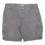 CARHARTT Mens Shorts Grey Cargo Relaxed Fit XL W42 Workwear Durable Cotton Blend