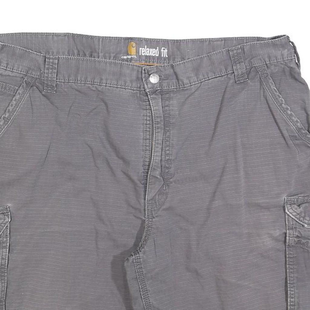 CARHARTT Mens Shorts Grey Cargo Relaxed Fit XL W42 Workwear Durable Cotton Blend