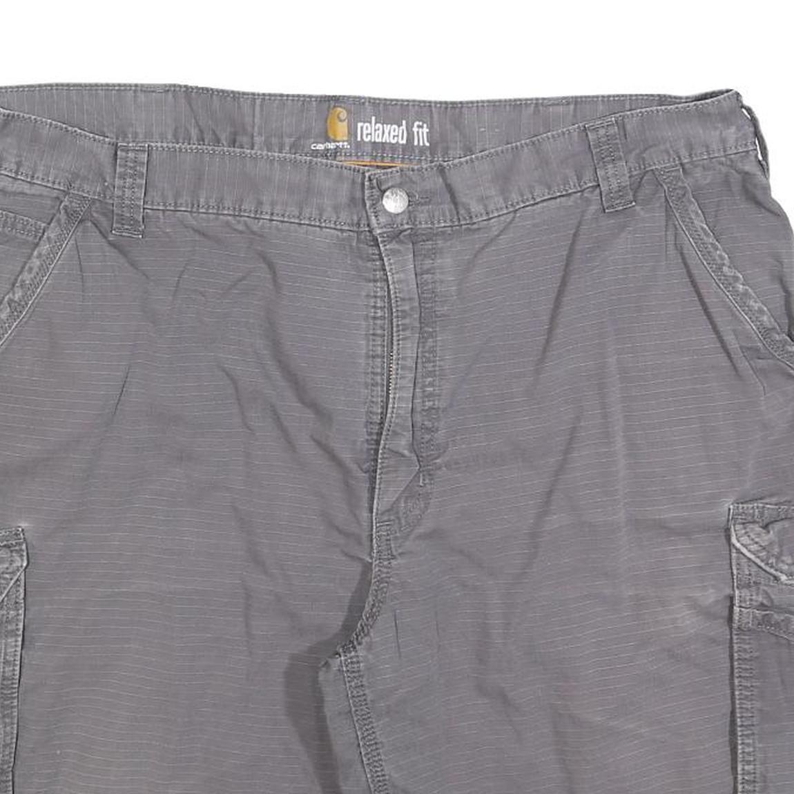 CARHARTT Mens Shorts Grey Cargo Relaxed Fit XL W42 Workwear Durable Cotton Blend