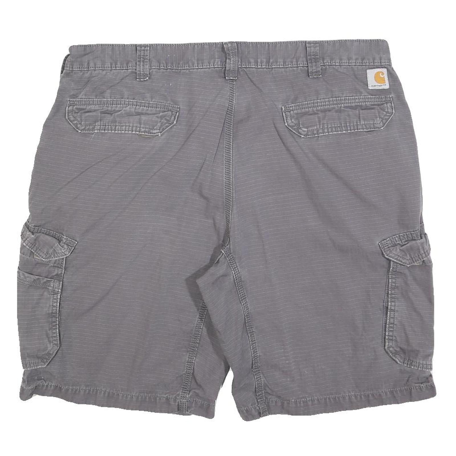 CARHARTT Mens Shorts Grey Cargo Relaxed Fit XL W42 Workwear Durable Cotton Blend