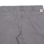 CARHARTT Mens Shorts Grey Cargo Relaxed Fit XL W42 Workwear Durable Cotton Blend