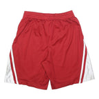 NIKE Mens Red & White Sports Basketball Shorts M W30 Athletic Gym