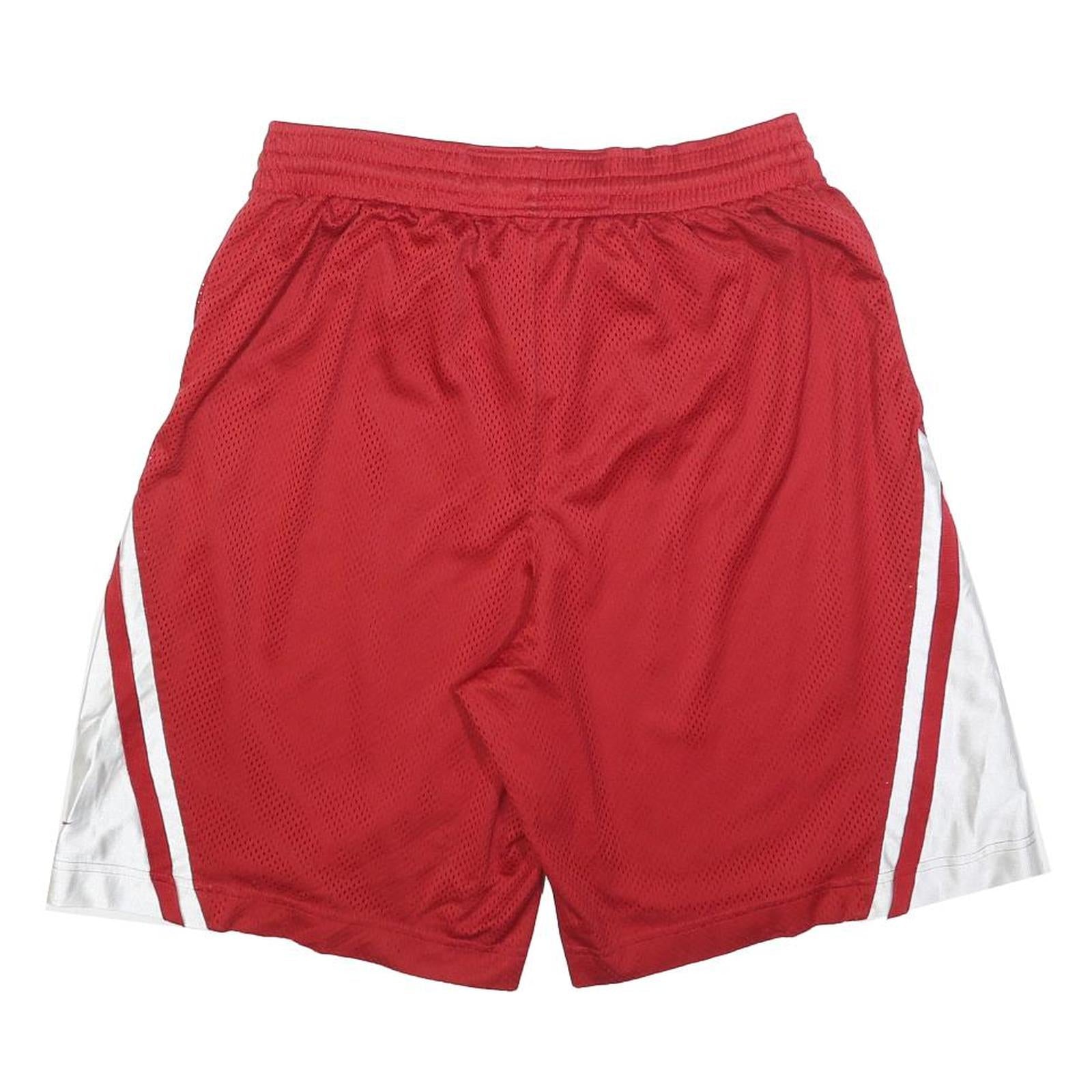 NIKE Mens Red & White Sports Basketball Shorts M W30 Athletic Gym