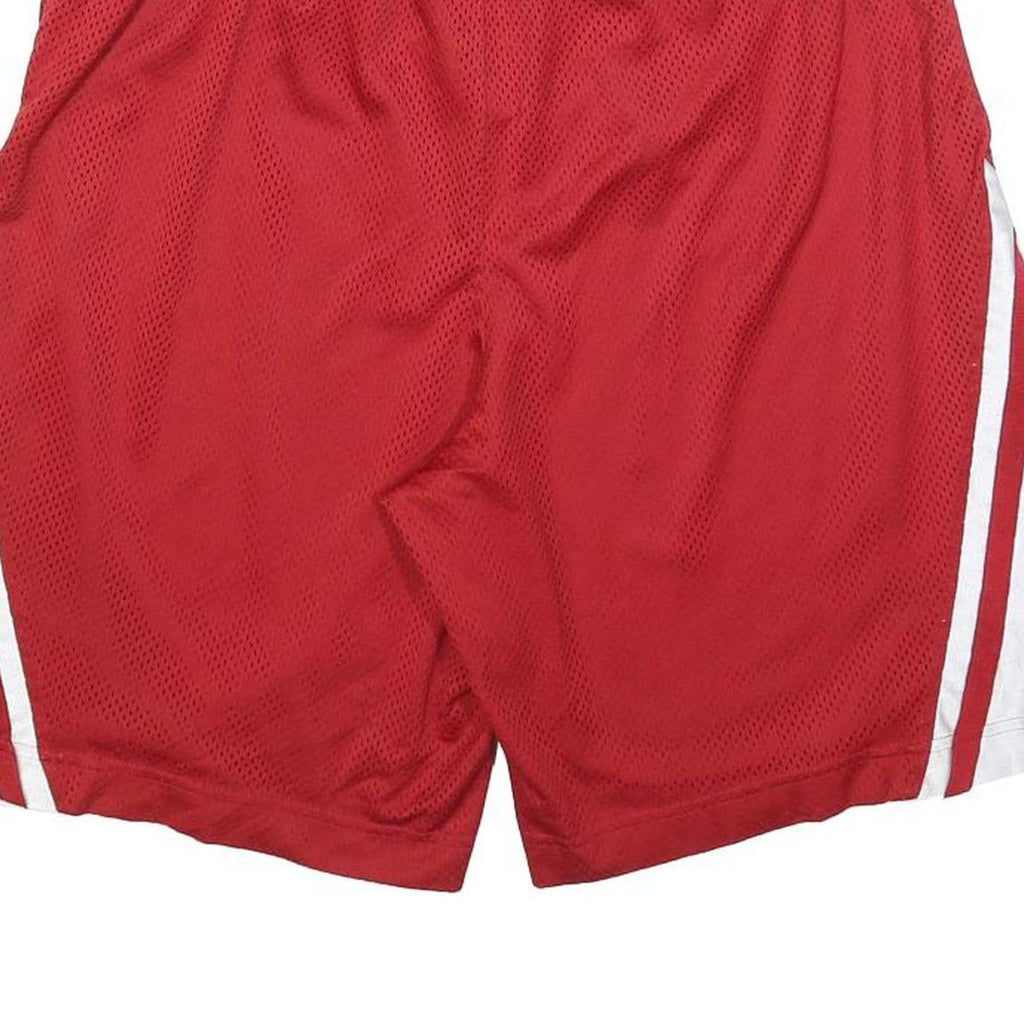 NIKE Mens Red & White Sports Basketball Shorts M W30 Athletic Gym