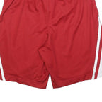 NIKE Mens Red & White Sports Basketball Shorts M W30 Athletic Gym