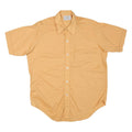 GINELLI Mens Beige Casual Shirt L Cotton Blend Short Sleeve Button Front