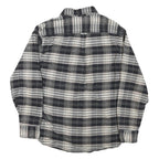 JACHS Mens Black & White Plaid Shirt L Cotton Blend Casual Button Up
