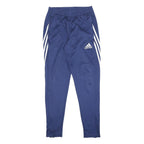 ADIDAS Mens Joggers Blue & White Slim Tapered XS W24 L28 Sports Training Pants