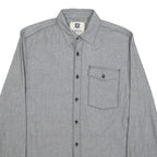 LEVI'S Mens Grey Slim Cotton Shirt S Casual Long Sleeve Button Pocket