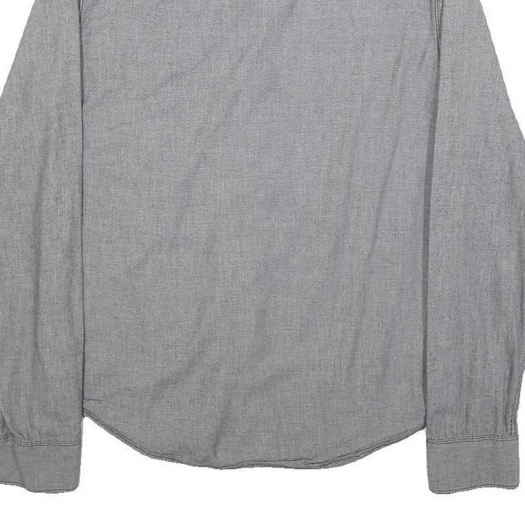 LEVI'S Mens Grey Slim Cotton Shirt S Casual Long Sleeve Button Pocket