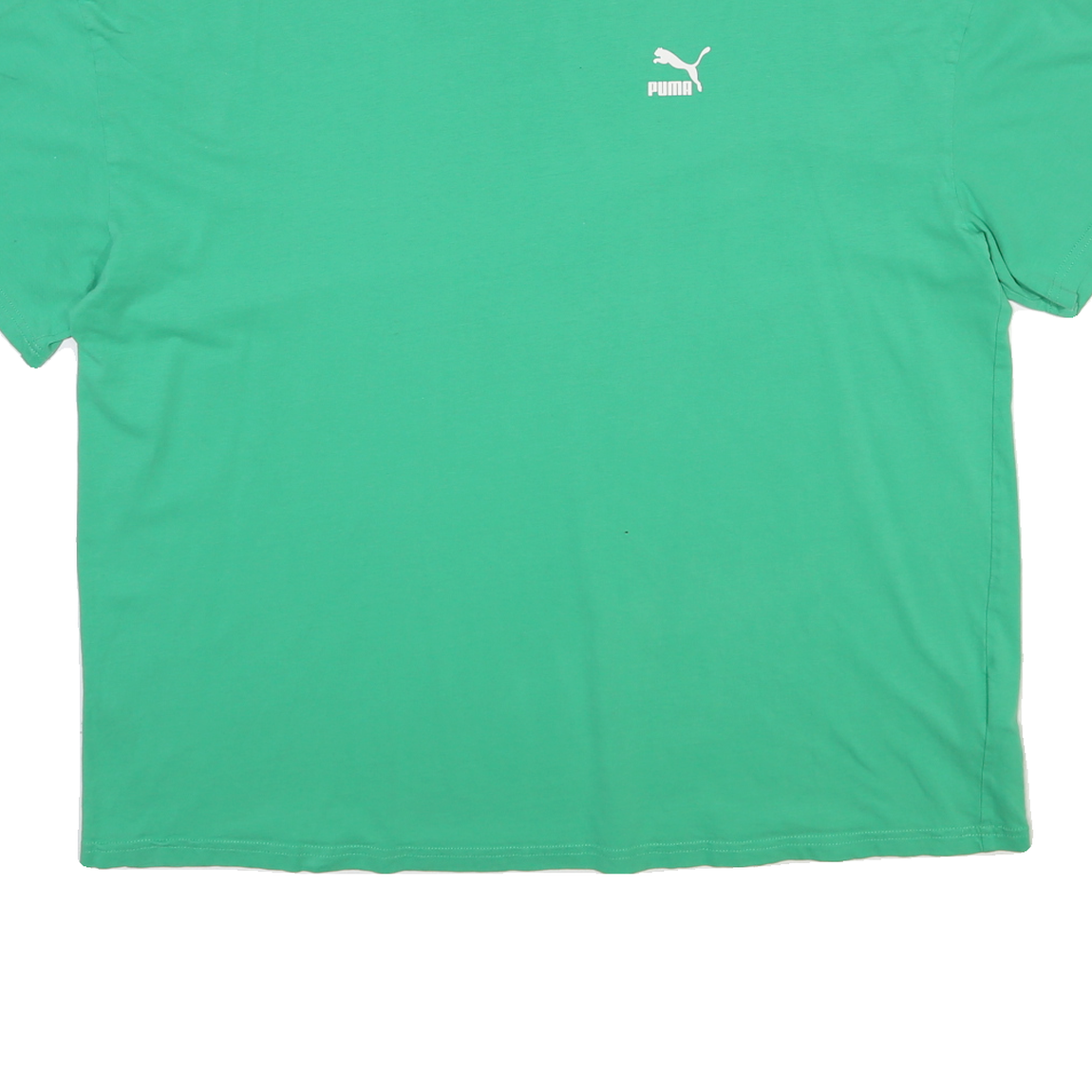 PUMA Mens Green Modern T-Shirt L Short Sleeve Crew Neck Casual Cotton Blend