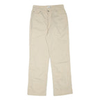 GEORGYA STUDIO Womens Cotton Blend Beige Regular Fit Straight Leg Trousers W28