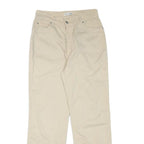 GEORGYA STUDIO Womens Cotton Blend Beige Regular Fit Straight Leg Trousers W28