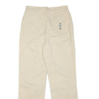 GEORGYA STUDIO Womens Cotton Blend Beige Regular Fit Straight Leg Trousers W28