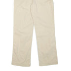 GEORGYA STUDIO Womens Cotton Blend Beige Regular Fit Straight Leg Trousers W28