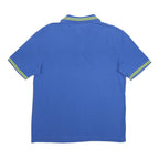 KAPPA Mens Blue L Cotton Polo Shirt Short Sleeve Basic Casual Stripe