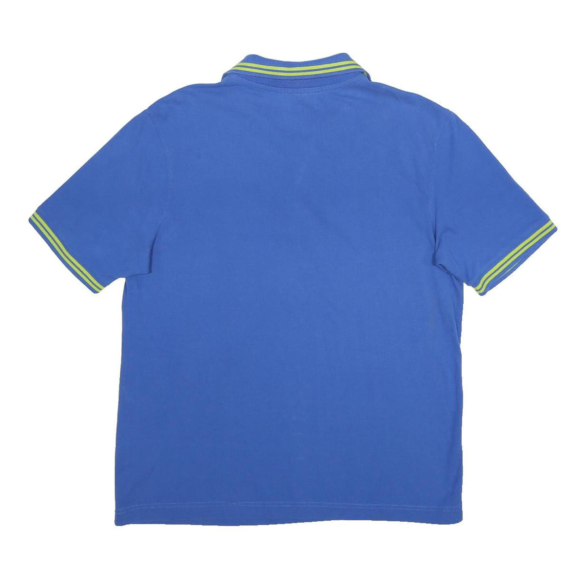 KAPPA Mens Blue L Cotton Polo Shirt Short Sleeve Basic Casual Stripe