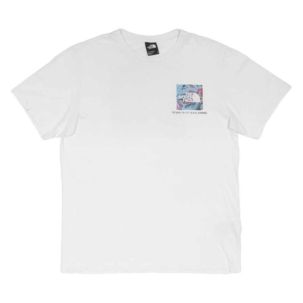 THE NORTH FACE Mens White Graphic T-Shirt M Short Sleeve Crew Neck Logo Print