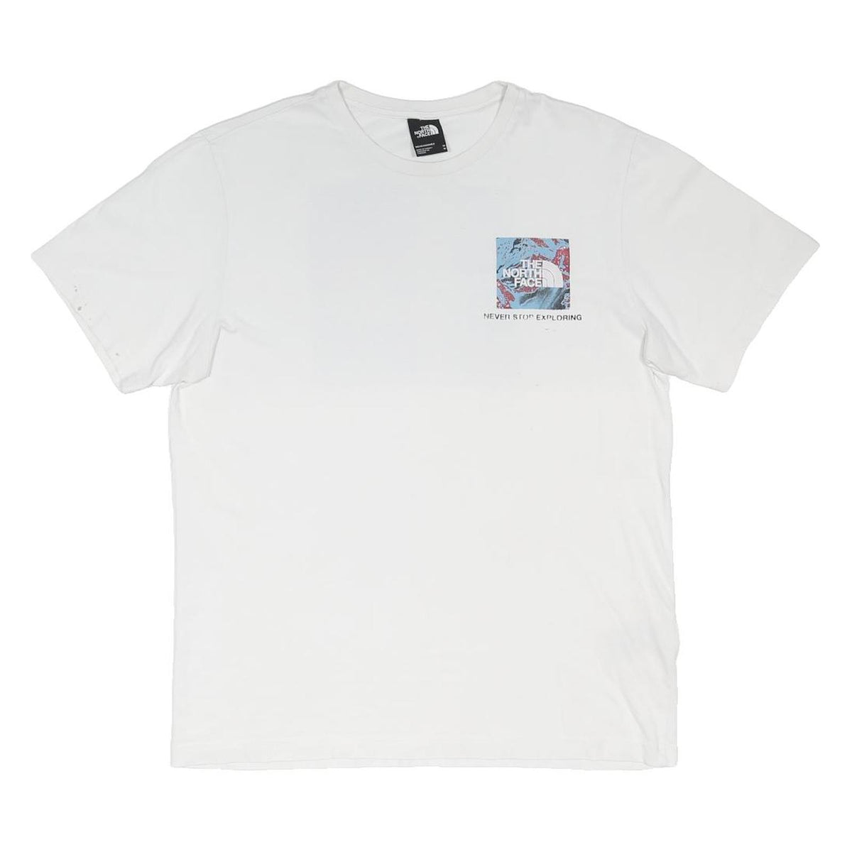 THE NORTH FACE Mens White Graphic T-Shirt M Short Sleeve Crew Neck Logo Print