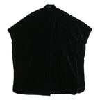 PIERRETTE B Womens Black Velvet Jacket L Cotton Blend Oversized Classic Stylish