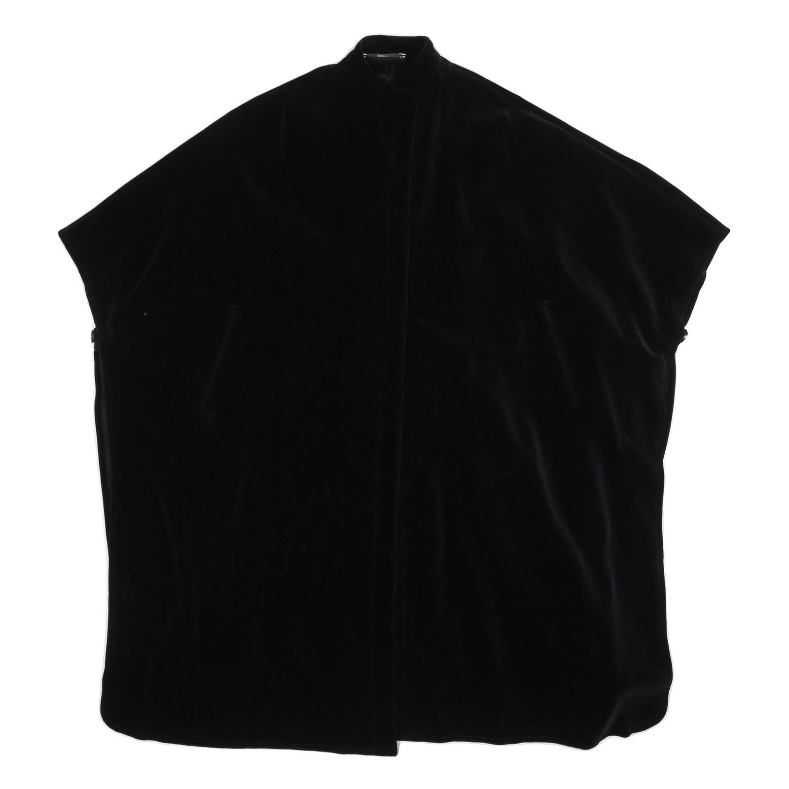 PIERRETTE B Womens Black Velvet Jacket L Cotton Blend Oversized Classic Stylish