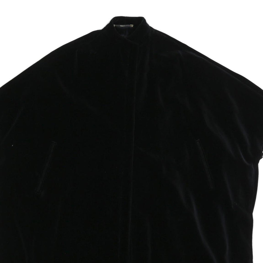 PIERRETTE B Womens Black Velvet Jacket L Cotton Blend Oversized Classic Stylish