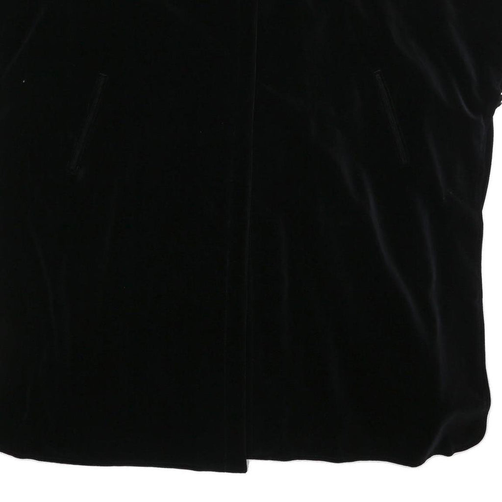 PIERRETTE B Womens Black Velvet Jacket L Cotton Blend Oversized Classic Stylish