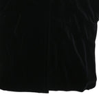 PIERRETTE B Womens Black Velvet Jacket L Cotton Blend Oversized Classic Stylish