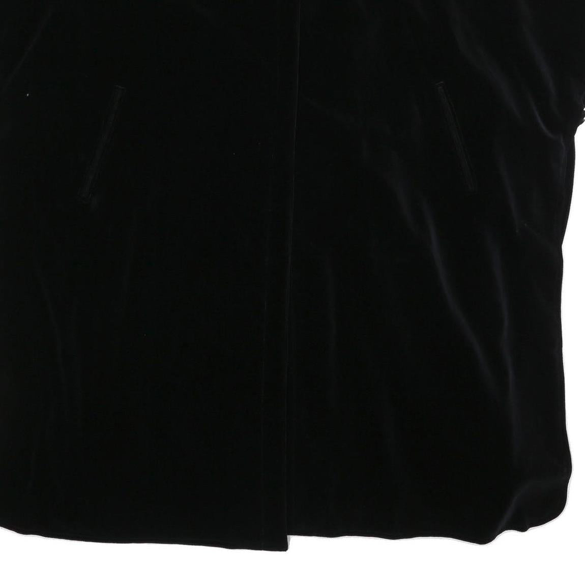 PIERRETTE B Womens Black Velvet Jacket L Cotton Blend Oversized Classic Stylish