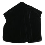 PIERRETTE B Womens Black Velvet Jacket L Cotton Blend Oversized Classic Stylish