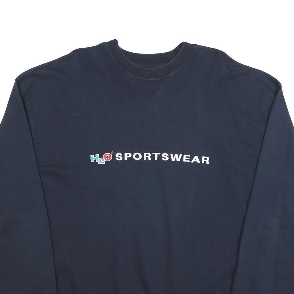 H20 SPORTSWEAR Mens Navy Blue Cotton Blend Crew Neck XL Sweatshirt Casual