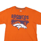 NFL Mens Orange Denver Broncos Graphic T-Shirt L Short Sleeve Crew Neck NFL Team
