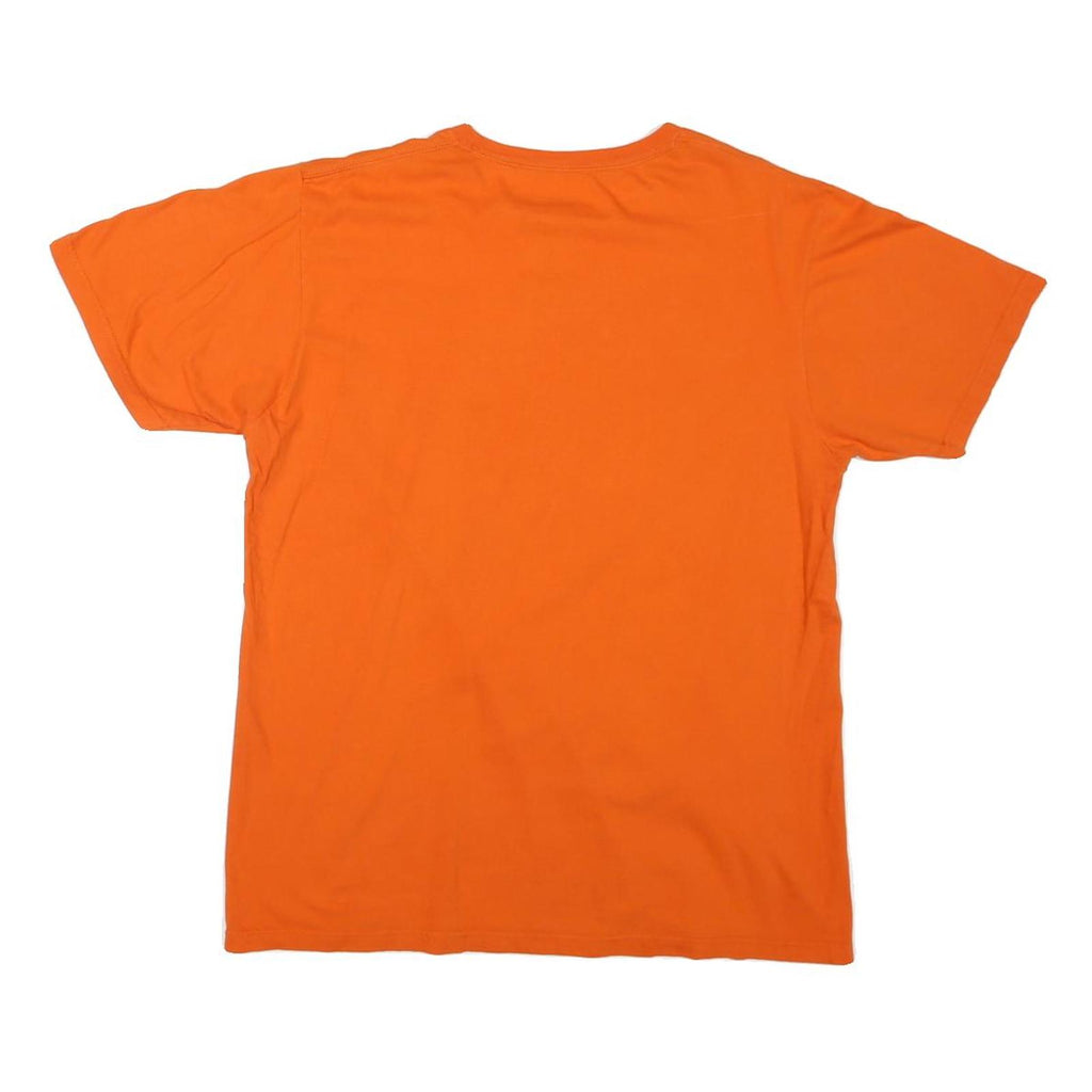 NFL Mens Orange Denver Broncos Graphic T-Shirt L Short Sleeve Crew Neck NFL Team