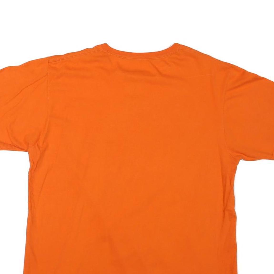 NFL Mens Orange Denver Broncos Graphic T-Shirt L Short Sleeve Crew Neck NFL Team