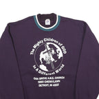 JERZEES Mens Blue Crew Neck L Church Logo Cotton Blend Sweatshirt