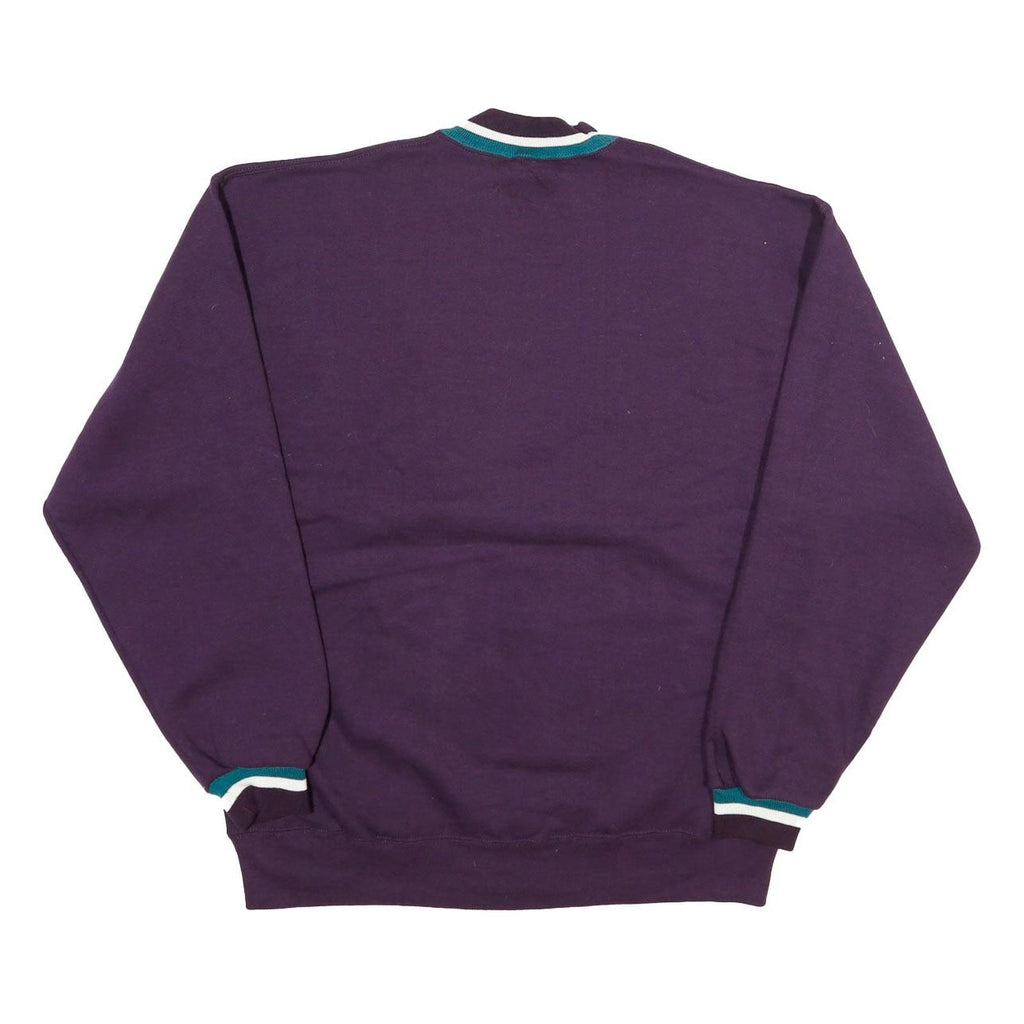 JERZEES Mens Blue Crew Neck L Church Logo Cotton Blend Sweatshirt