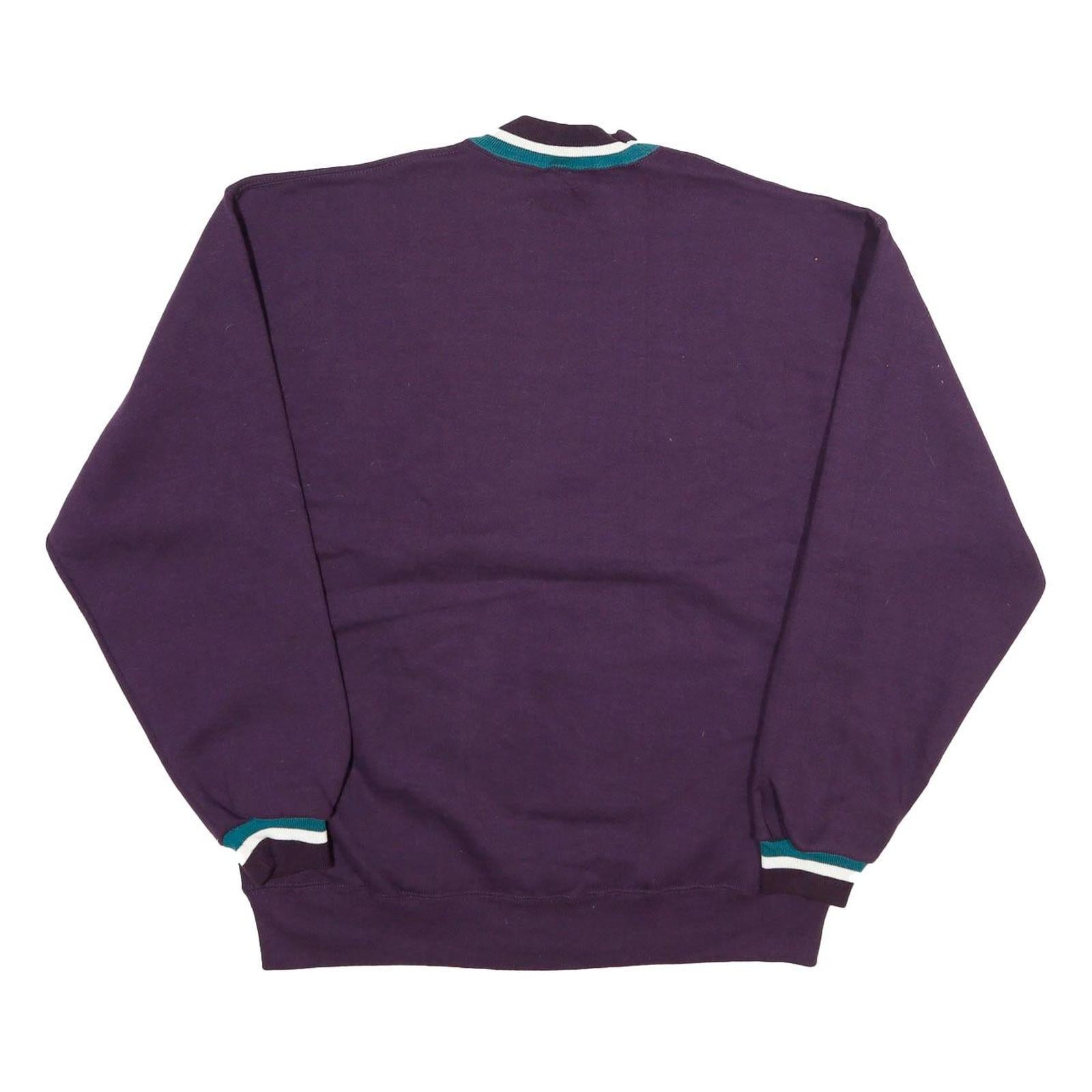 JERZEES Mens Blue Crew Neck L Church Logo Cotton Blend Sweatshirt