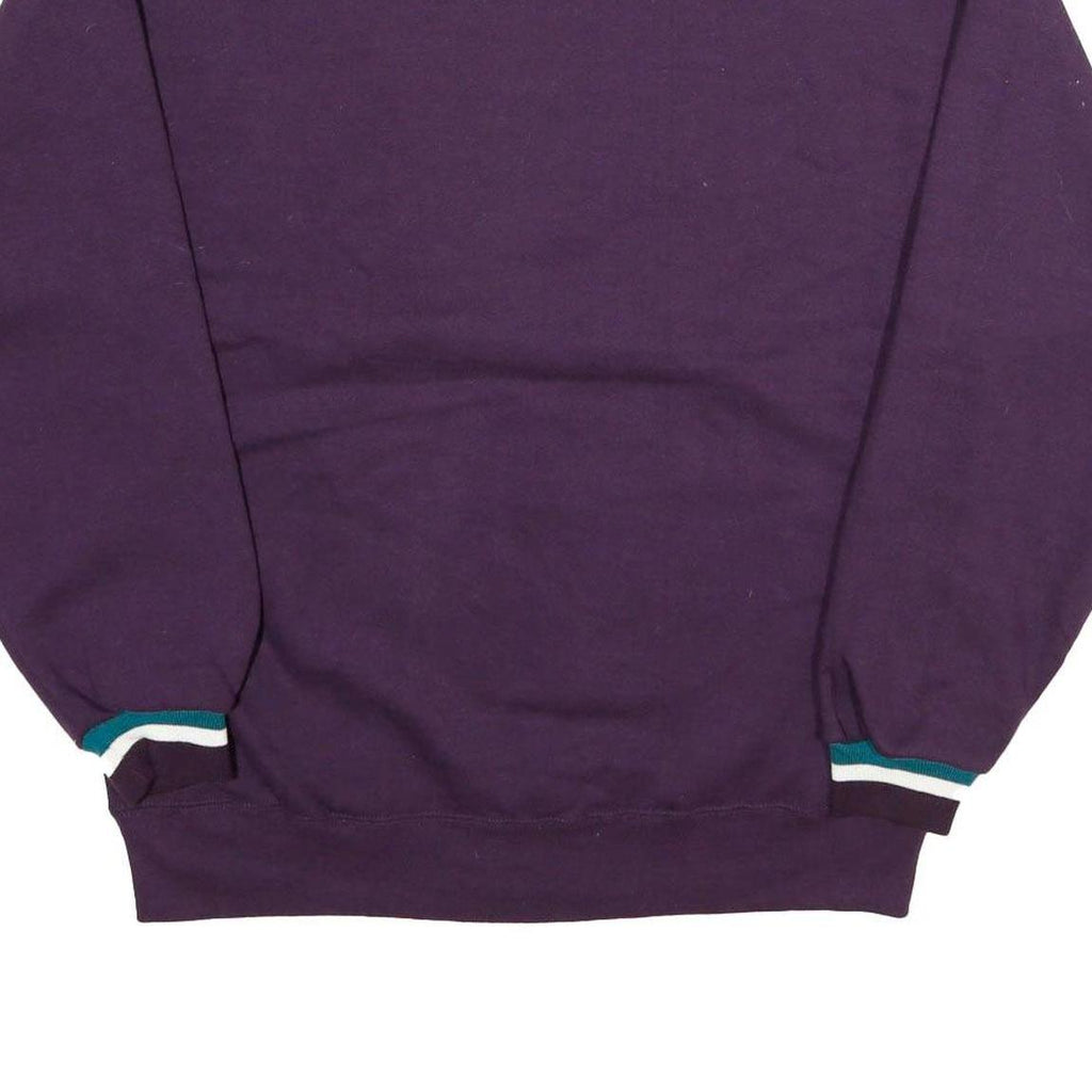 JERZEES Mens Blue Crew Neck L Church Logo Cotton Blend Sweatshirt