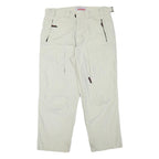 J E MC COLLUM Lined Mens Polyester Blend White Regular Straight Trousers W33 L26