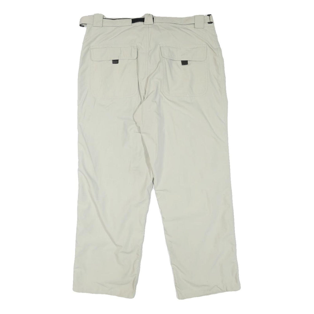 J E MC COLLUM Lined Mens Polyester Blend White Regular Straight Trousers W33 L26