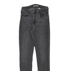 LEVI'S Womens Jeans Black Slim Skinny Denim Medium W24 L31 Stylish Comfort Zip
