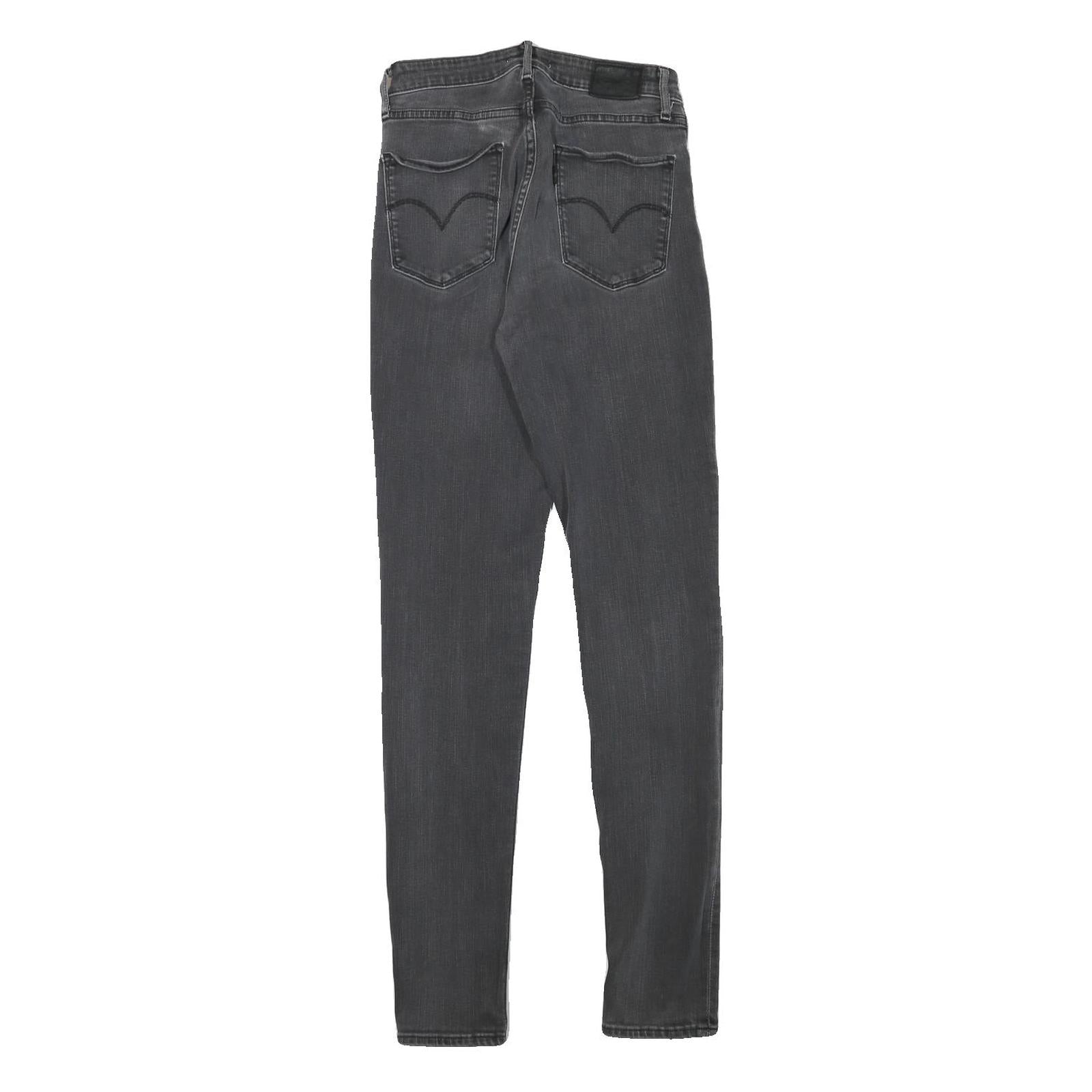 LEVI'S Womens Jeans Black Slim Skinny Denim Medium W24 L31 Stylish Comfort Zip