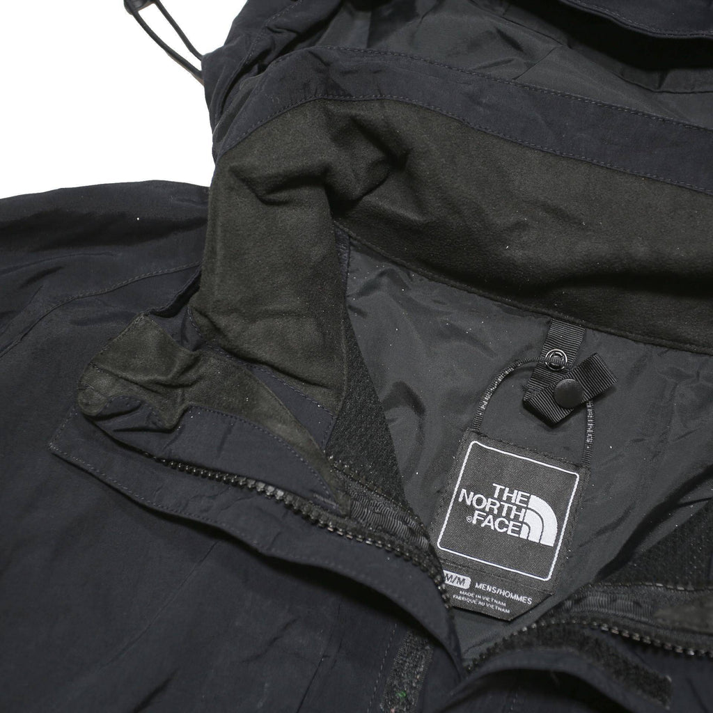 THE NORTH FACE Mens Black Outdoor Jacket M Polyester Blend Hooded Zip Stand-Up