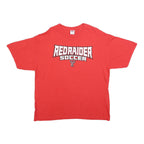 GILDAN Mens Red Redraider Soccer Graphic T-Shirt XL Short Sleeve Crew Neck
